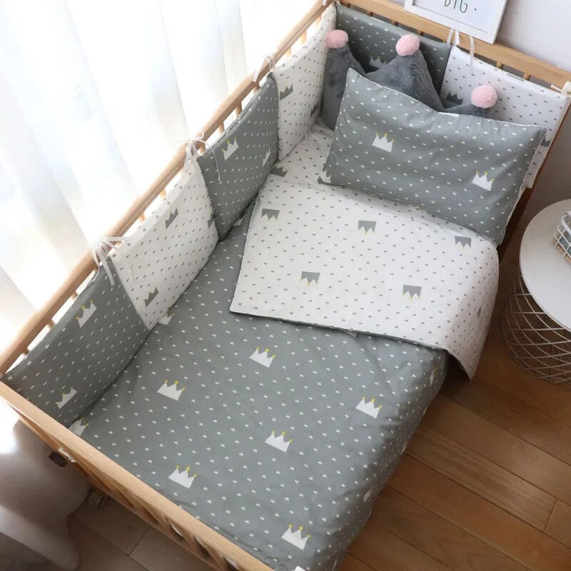 Baby Bedding Set Nordic Cotton Woven Baby Bed Linen For Newborns Kid Crib Bedding For Boy Girl Nersury Offer Custom Make Service