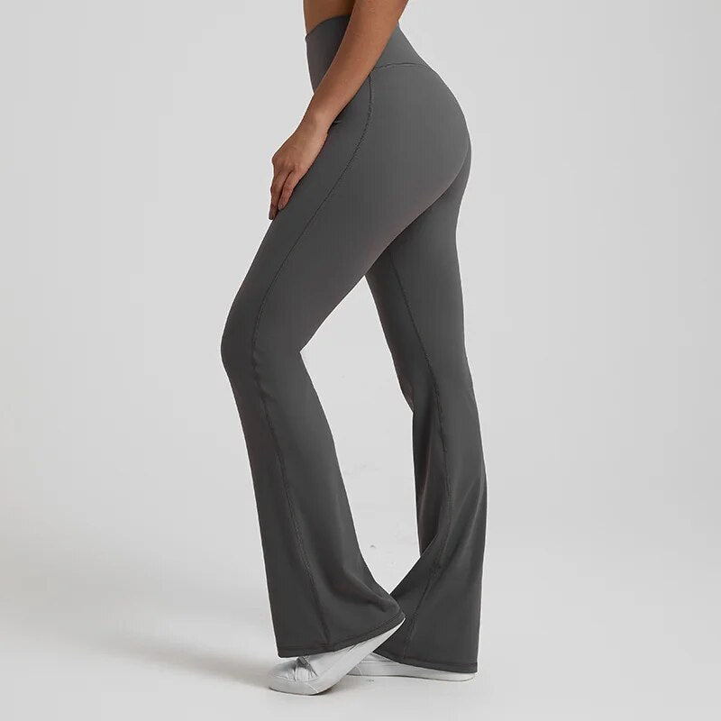 32.5'' Super-High-Rise Flared Pant Buttery-soft Feels Weightless Four-way stretch Sweat-wicking Wide Leg Full Length Yoga Pants