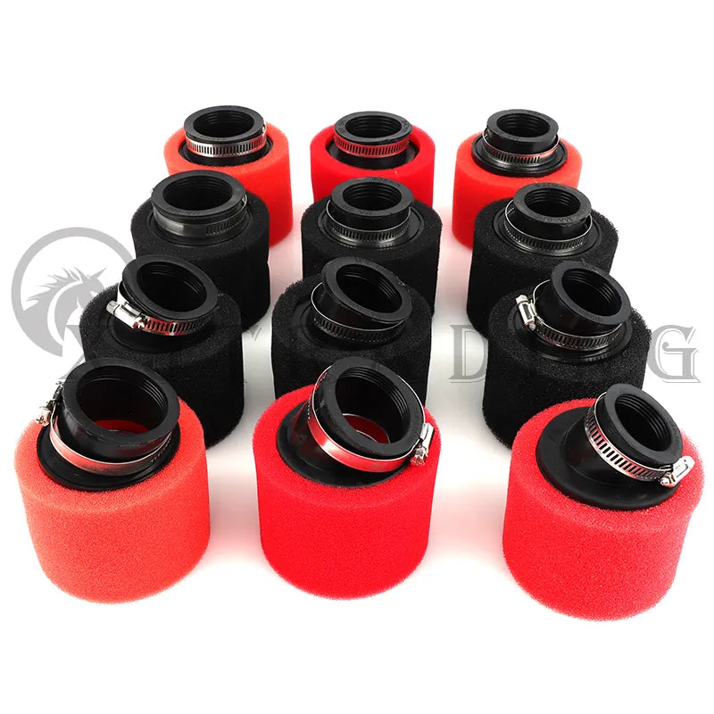 Black and Red Foam Air Filter 35mm 38mm 42mm 45mm 48mm 50mm 60mm Sponge Cleaner Moped Scooter Dirt Pit Bike Motorcycle