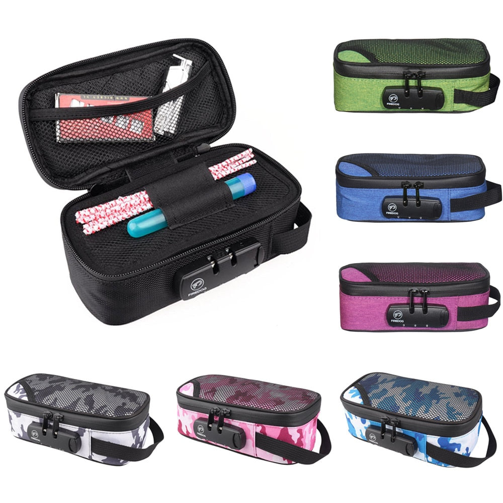 Case Smoking Case Tobacco Organizer Cigarette Herb Tobacco Pouch Grinder Lock Tobacco Combination Lighter Bag Bag Bag Pipe Stash