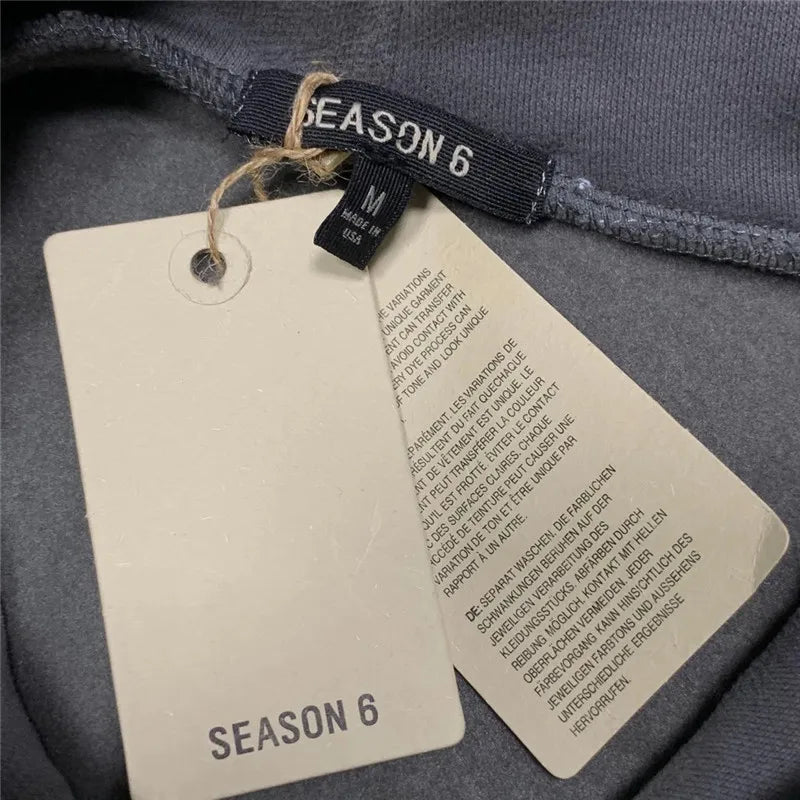 Blank Season 6 Fleece High Quality Oversize Men Women High Quality Pullover Hoodie Sweatshirts