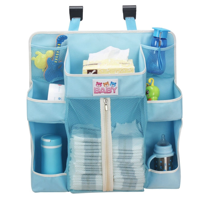 Baby Crib Organizer Foldable Bed Hanging Bag for Infant Bed Accessories Essentials Diaper Storage Box Cradle Bag Bedding Set