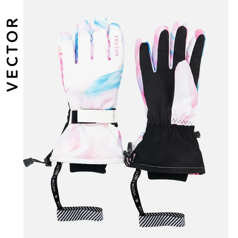 Extra Thick Warm Waterproof Ski Fleecy Gloves Windproof Winter Outside Sport Snowboard Snowmobile Motorcycle Riding Skid-Proof