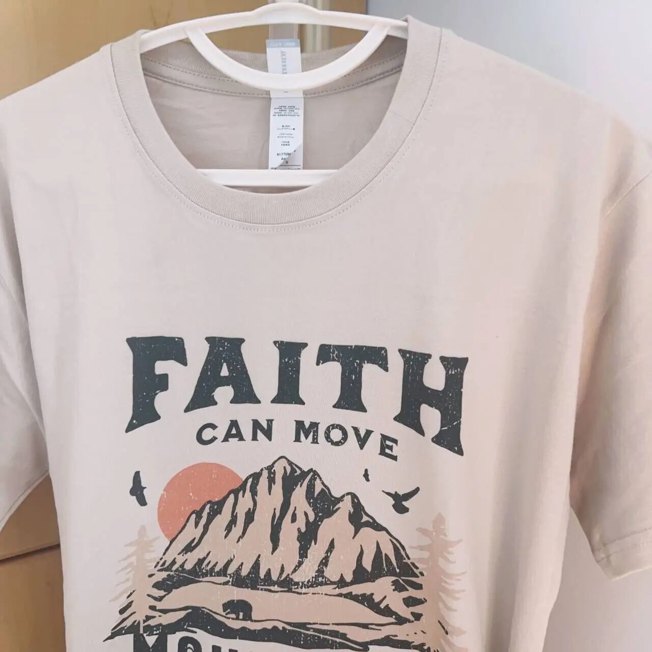 Faith Mountain Cotton Material Retro  Cute T Shirts O-neck Casual Summer Woman Tshirts 2022 Fashion Streetwear Kawaii Clothes